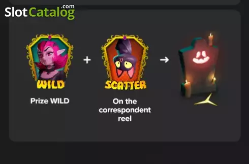 Game Features screen. Val's Haunted Party slot