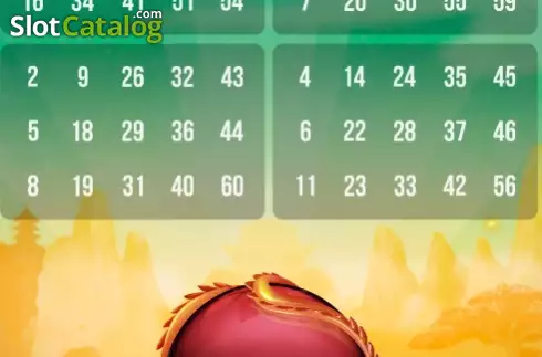 Game screen. Dragon Bingo slot