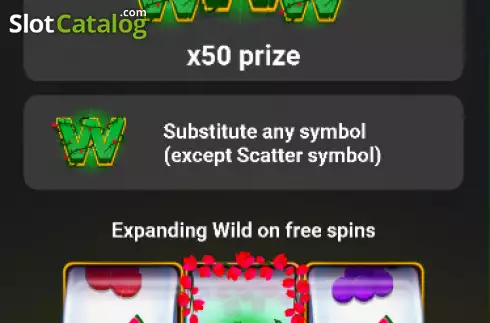 Wild symbol screen. Blossom Evolution slot