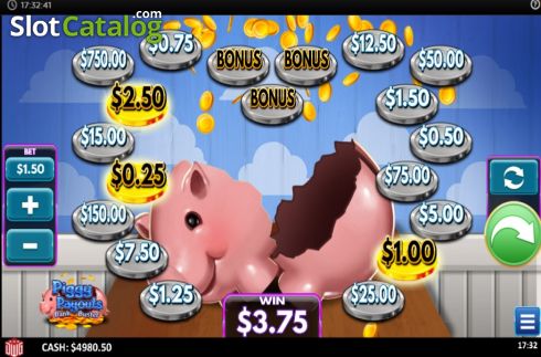 画面4. Piggy Payouts Bank Buster カジノスロット