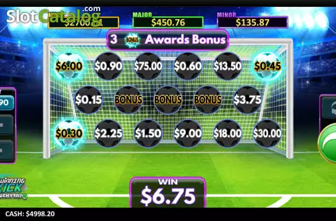 Win screen. Winning Kick LuckyTap slot