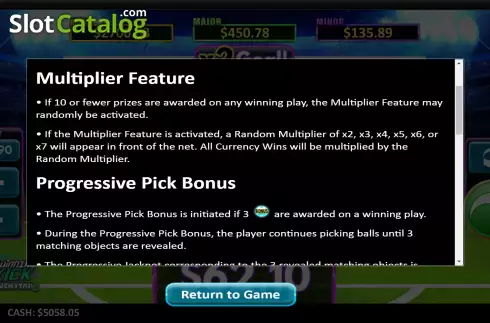Multiplier screen. Winning Kick LuckyTap slot