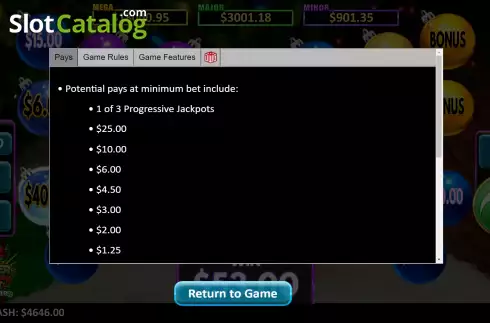 Paytable. Super Surprise Box LuckyTap slot