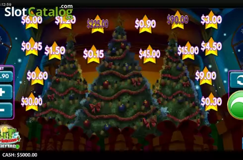 Game screen. Lit Christmas LuckyTap slot