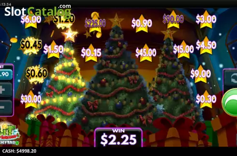 Win screen. Lit Christmas LuckyTap slot