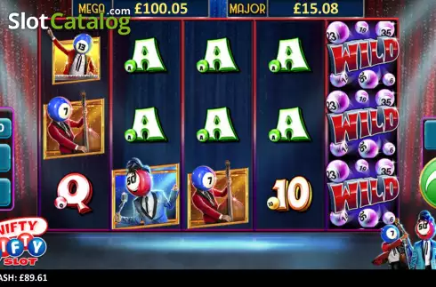 Game Screen. The Nifty Fifty slot