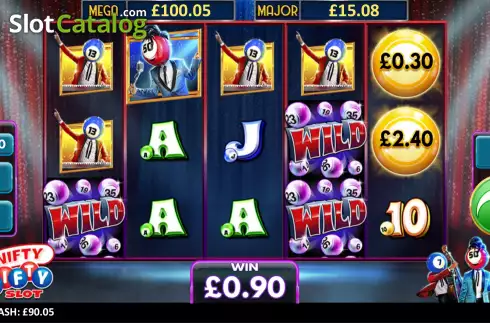 Win Screen. The Nifty Fifty slot