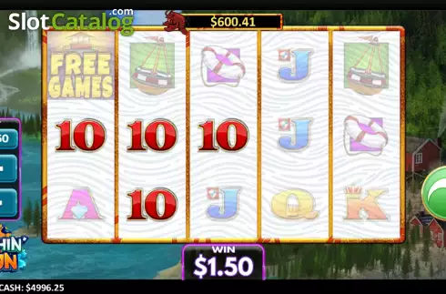 Win screen. Fishin Fun (Design Works Gaming) slot