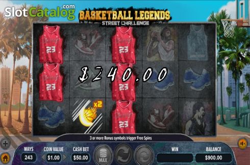Скрин4. Basketball Legends Street Chalenge слот
