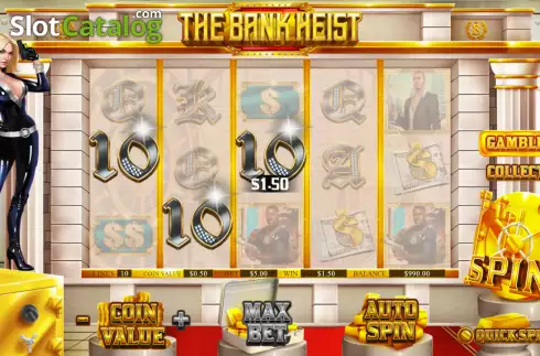 Win screen. The Bank Heist slot