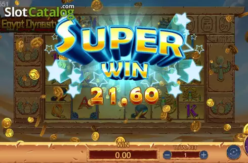 Super Win Screen. Egypt Dynasty slot