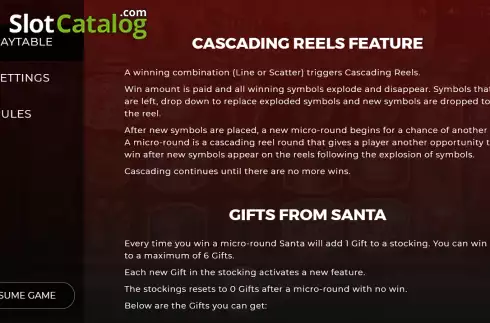 Bildschirm9. Gifts from Santa slot