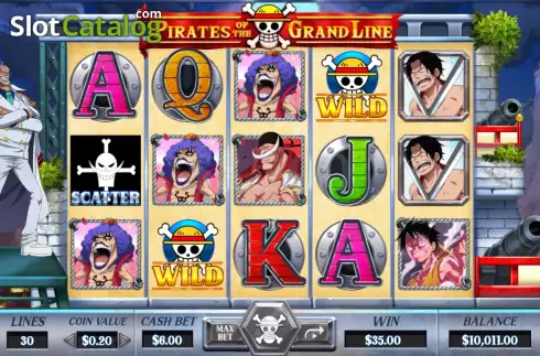 Game Screen. Pirates of the Grand Line slot