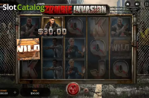 Win screen. Zombie Invasion slot