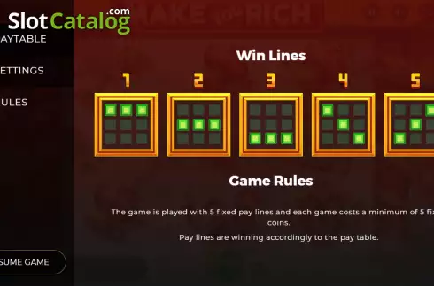 Win lines screen. Make You Rich slot