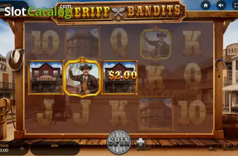 画面3. Sheriff vs Bandits カジノスロット