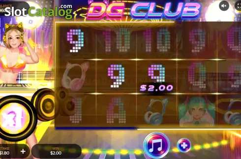 Win screen. DG Club slot
