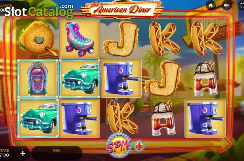 Game screen. The American Diner slot