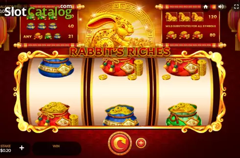 Bildschirm2. Rabbit's Riches slot