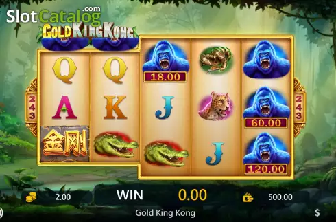 Game screen. Gold King Kong slot