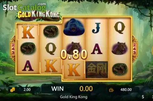 Win screen. Gold King Kong slot