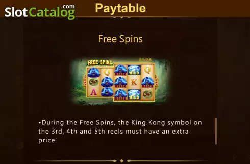 Game Features screen 4. Gold King Kong slot