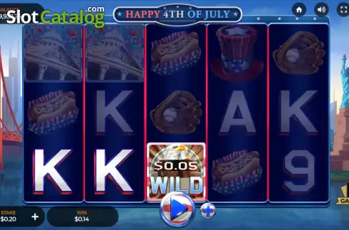 Win screen. Happy 4th of July slot