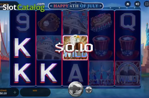 Win screen 2. Happy 4th of July slot