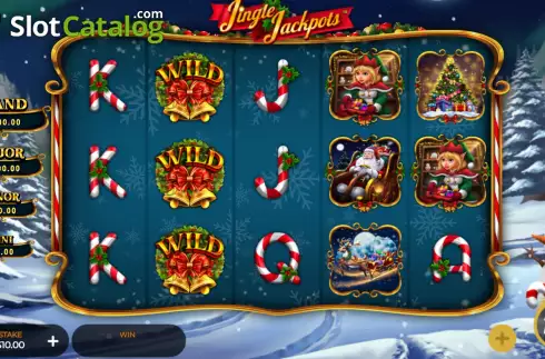 Game screen. Jingle Jackpots slot