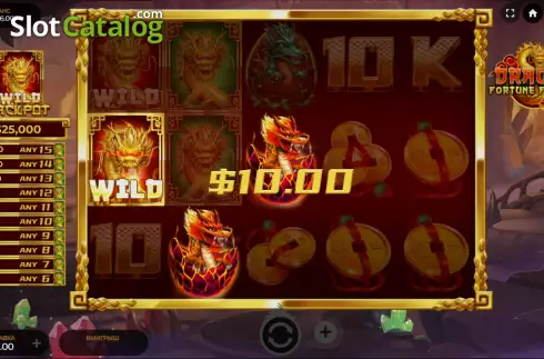 Win screen. Dragon Fortune Frenzy slot