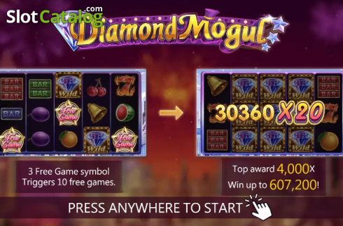 Start screen 1. Diamond Mogul slot