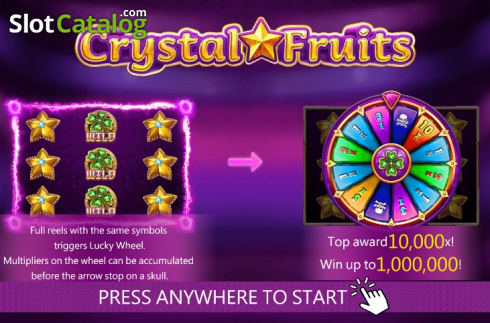 Start screen 1. Crystal Fruits (Dragoon Soft) slot
