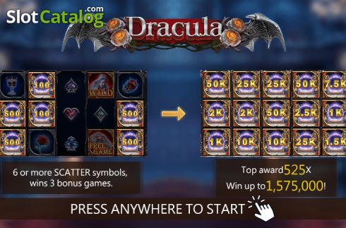Start screen 1. Dracula (Dragoon Soft) slot