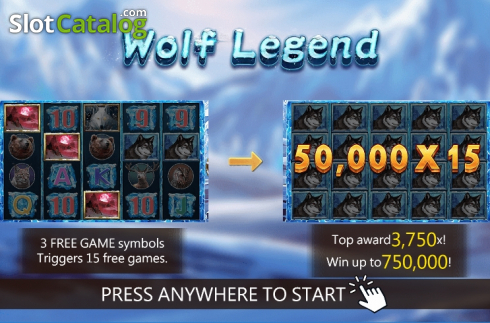 Start screen. Wolf Legend slot