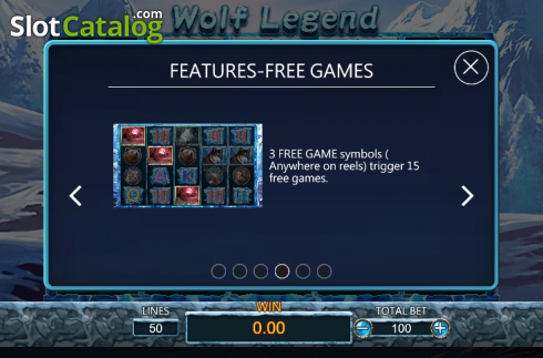 Paytable 4. Wolf Legend slot