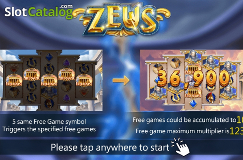 Start screen 1. Zeus (Dragoon Soft) slot
