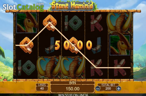 Win 2. Stone Hominid slot