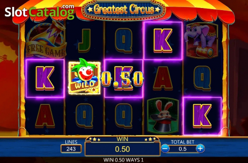 Captura de tela4. Greatest Circus slot