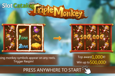 Start screen 1. Triple Monkey (Dragoon Soft) slot