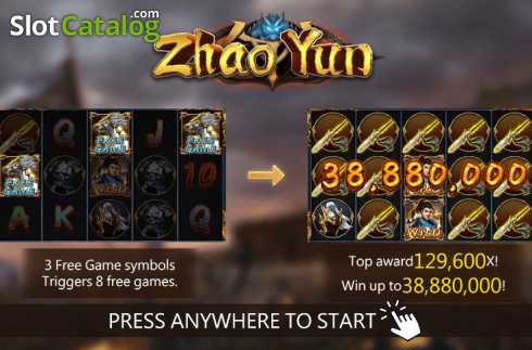 Bildschirm2. Zhao Yun slot