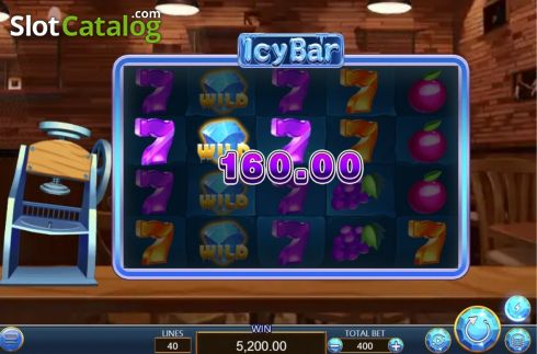 Win Screen. Icy Bar slot