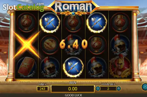 Win screen. Roman slot