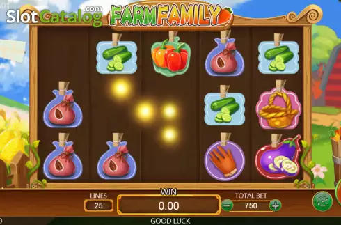 Win screen. Farm Family slot