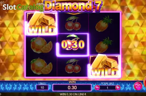 Win screen. Diamond 7 (Dragoon Soft) slot