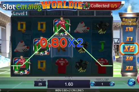 Win screen. Worldie slot