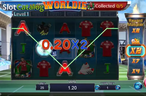 Win screen 2. Worldie slot