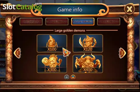 Golden Demons Paytable screen 2. Demon Conquered slot