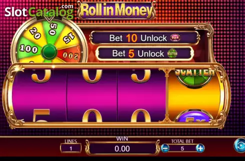 Game screen. Roll in Money slot