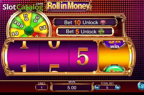 Win screen. Roll in Money slot