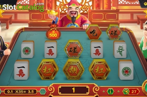 Win Screen. Mahjong King (Dream Tech) slot